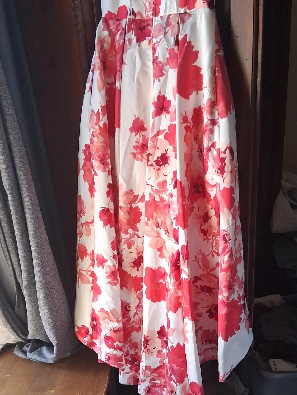 Xtraordinary Windsor Reds Floral High-Low Dress with Red Print Sz 5 Prom - Picture 11 of 16